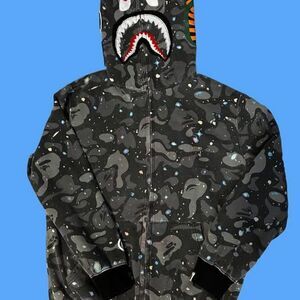 BAPE Space Camo Shark Full Zip Hoodie